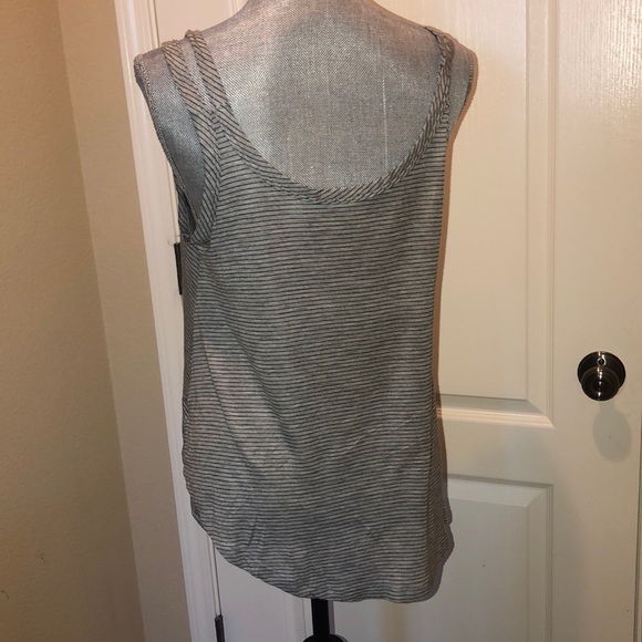 Grey Stripe Sorry Not Sorry Tank Top - Picture 7 of 7